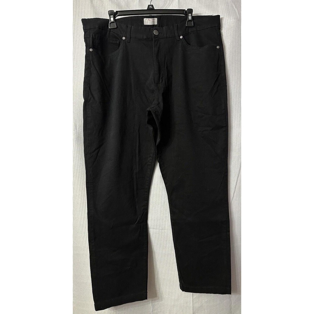 NWT Hickey Freemen New York Mens Casual Black Strecth Pants Slacks Size‎ 38x30
